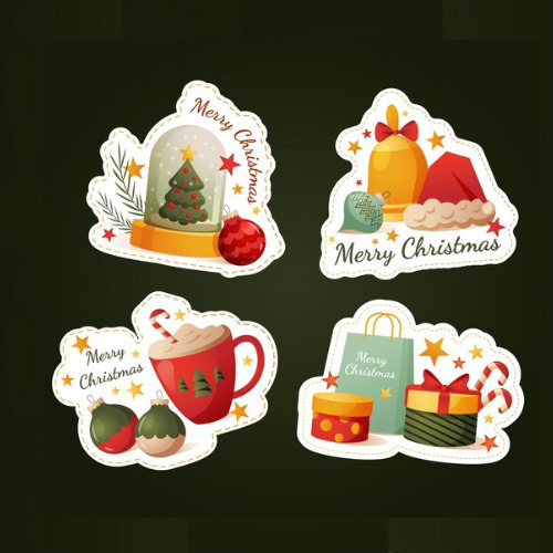 christmas stickers Gift Tags-2