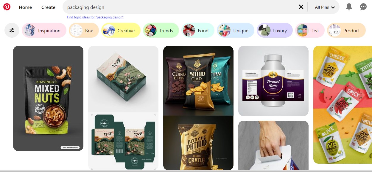 Top Packaging Design Websites-Pinterest