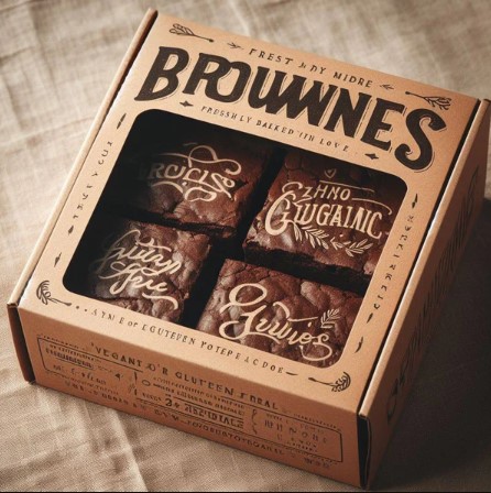 Brownie Packaging-Transparent Windowed Delights
