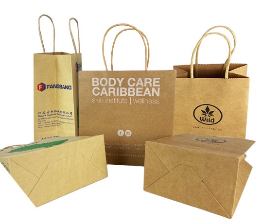 Custom Shopping Bags-Flat Bottom Design